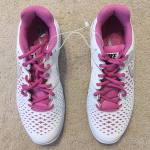 Nike Pink and White Tennis Shoes 8 1/2 NWOT